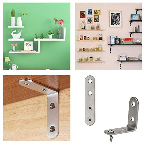 3 Corner+Brace+Stainless+Bookshelf+Furniture