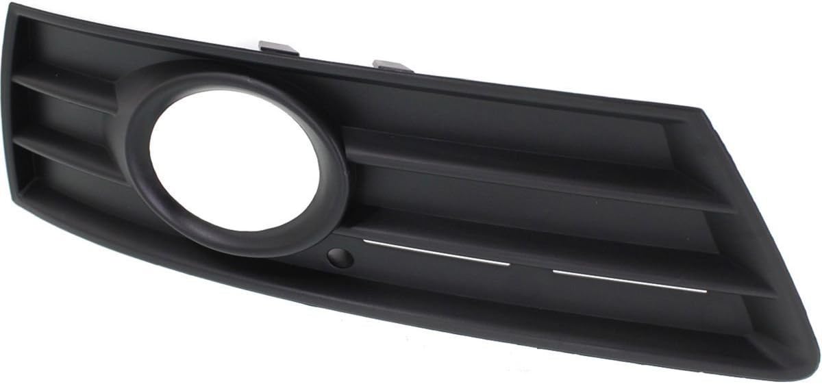 DAT AUTO PARTS Front Right Passenger Side Bumper Insert Fog Light Bezel Molding Cover Grille Trim Replacement For 2009-2012 Volkswagen CC Primed Black Textured VW1036119 3C8853666C9B9