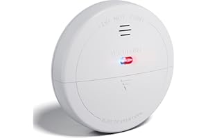 Battery Operated Smoke Detector – Easy Top Battery Access, Loud 80dB Alert, Test & Silence Button, Home Safety Device for Bed