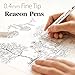 Reaeon Brush Marker Pens Dual Tips, Bullet Journal Fine Point Pen & Calligraphy Markers Set for Adult Coloring Books - 24 Colors Office School and Art Supplies