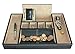 TIMELYBUYS Black Leatherette Valet Tray Desk Dresser Drawer Organizer Coin Case Catch-all for Keys, Phone, Jewelry, Watches, and Accessories Father's Day Gift