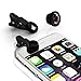 iPhone Camera Lens Kit - 3 in 1 Includes Wide-Angle, Macro & Fisheye Lens for iPhone 6, iPhone 6s, iPhone 6 Plus, iPhone 6s Plus, iPhone 5, Samsung Galaxy & Android