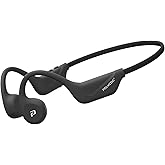 POLVCDG Bone Conduction Headphones,Open Ear Headphones with Mic,Wireless Bluetooth Running Headphones,IPX6 Waterproof Earbuds,Type-C Quick Charging Earphones for Sports Workout Hiking Cycling Gift