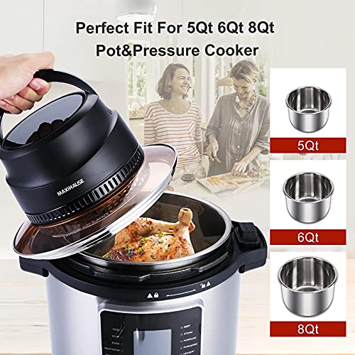 MAXIHAUSE Air Fryer Lid For Pressure Cooker Air Fryer Instant Pot Lid
