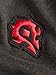 JINX World of Warcraft Horde Classic Men's Gamer Zip-Up Hoodie, Charcoal Heather/Red, Large
