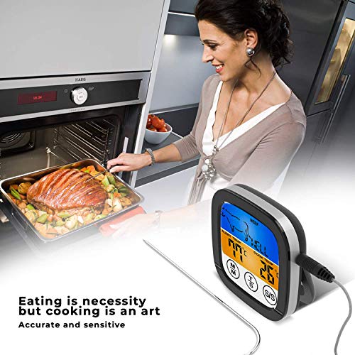 Digital Touchscreen Food Thermometer for Meat Poultry Fish Cooking in