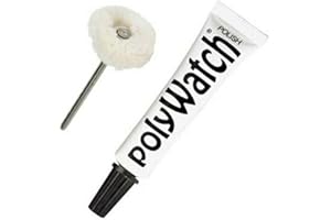 PolyWatch Plastic Watch Crystal Scratch Remover Polish Tool with Mounted String Buff Soft Polishing