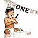 Woodland Creatures - 1st Birthday Boy Smash Cake Kit - High Chair Decoration