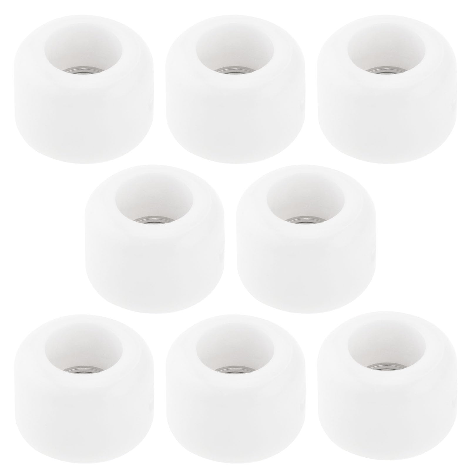 ECSiNG 8Pcs Polyurethane CNC Fingerboard Bearing Wheels Professional Mini Skateboard Ball Bearing Wheels for Wooden Fingerboard White 7.5x5.2mm