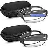 HIYANJN Rimless Readers Blue Light Proof Reading Glasses Women Men Anti Glare Filter Lightweight Eyeglasses (3-Pack,2.0 - View #14