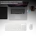 JOYACCESS Wireless Keyboard Combo Full-Size Whisper-Quiet Wireless Keyboard and Mouse for Desktop in Ergonomic Design-Silver