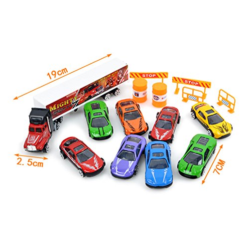 image for Moombike Transporter Car Carrier Truck Toy Set for Kids, Long Truck wi