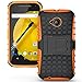 Sophmy Moto E (2nd Gen) Case, Hybrid Dual Layer Armor Protective Case Cover with Kickstand for Motorola Moto E (2nd Generation / 2015 Release) (Orange)