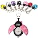 Ladybug Keychain Pocket Watch Beetle Pendant x 7pcs