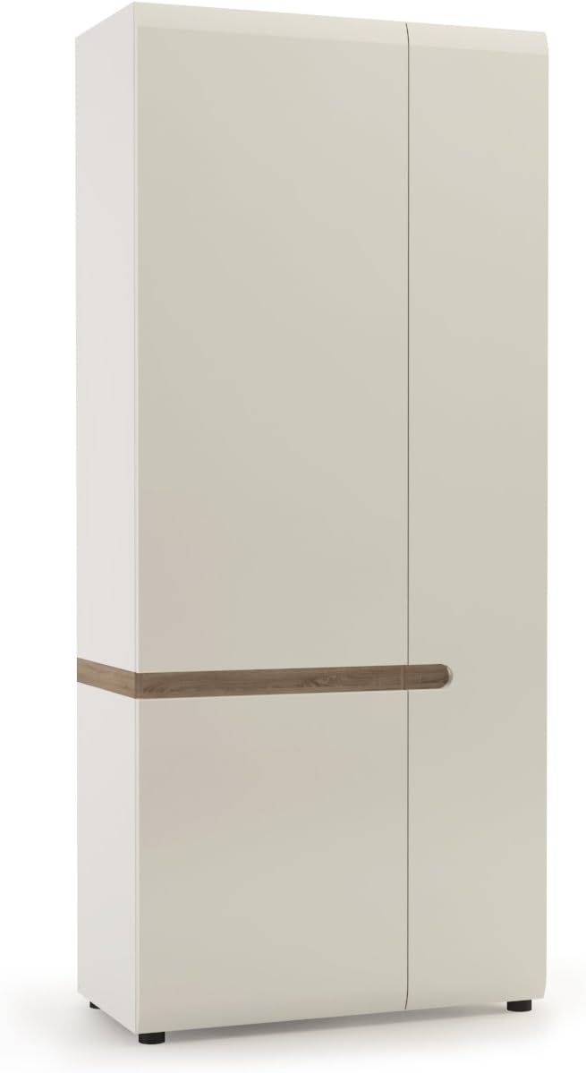 Furniture To Go Chelsea 2-Door Robe, 85 x 195 x 59 cm, White Gloss