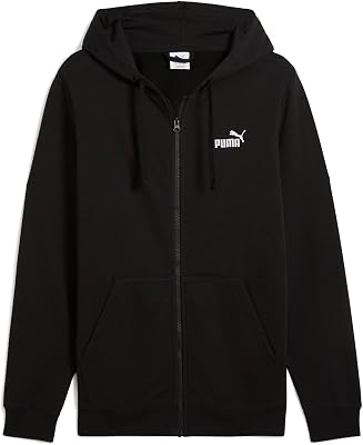ESS No. 1 Logo Full-Zip Hoodie FL, Vestes Sweat Homme, PUMA Black,
