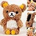 LUVI for iPhone SE/iPhone 7/iPhone 8 Furry Plush Case Fur Hair Cute 3D Teddy Bear Style Lovely Cool Protective Cover Fuzzy Fluffy Fashion Luxury Winter Warm Case for iPhone SE 2020 Brown