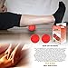 Physix Gear Sport Lacrosse Ball Set of 2 - Best Deep Tissue Massage Balls for Trigger Points, Plantar Fasciitis Neck & Back Pain - Roller for Rehab, Acupressure Foot Reflexology & Myofascial (RED 2PK)
