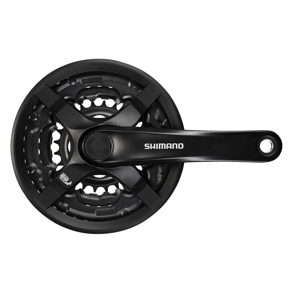 SHIMANO,42/34 / 24 teeth with Chainguard,Fcty301k244cl Tourney/TY FC-TY301 chainset 42/34 / 24, 6/7/8-speed, 150 mm, with chainguard, black