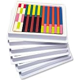 Learning Resources Cuisenaire Rods Multipack Plastic, Set of 6 | Math Manipulatives Kindergarten, Fraction Manipulatives, Math Counters, Cuisenaire Rods for Classroom, Learning Fraction Bars