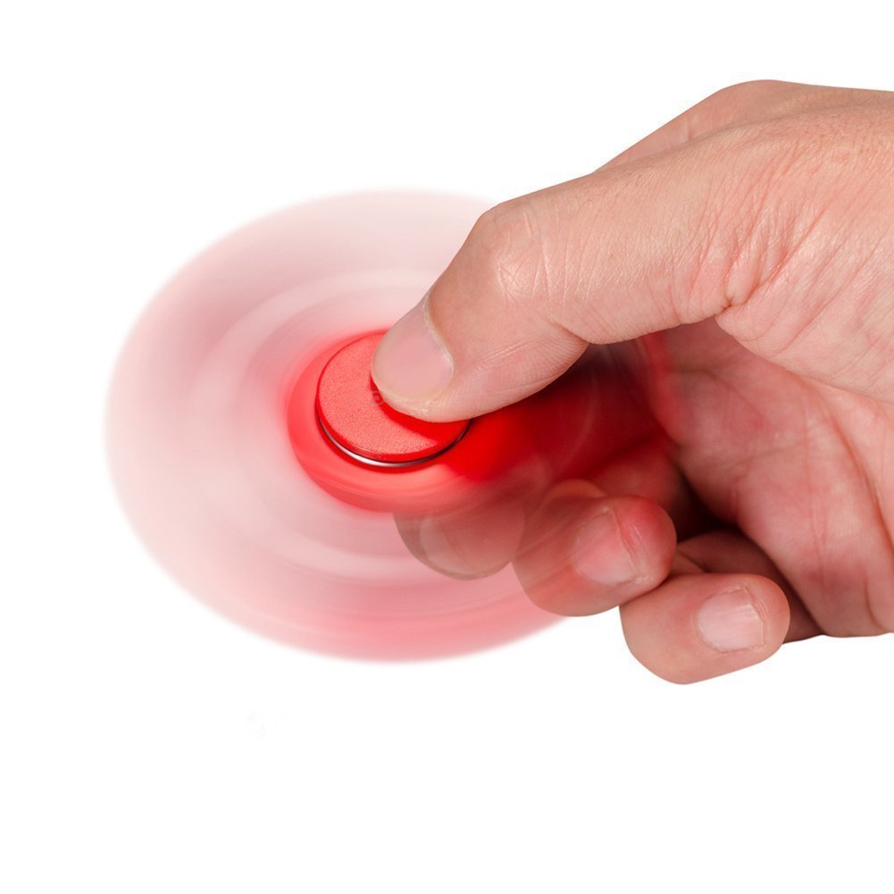 XY Fidget Hand Spinner Toy Perfect For Anxiety, ADHD, ADD and Autism Adult Children, with Ceramic Bearing. (Red)