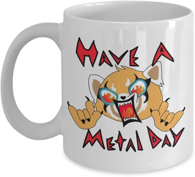 Amazon Com Have A Metal Day Aggressive Retsuko Coffee Mugs