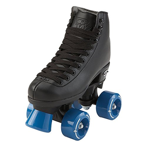 RW Skates - Wave - Kids Quad Roller Skates for Indoor / Outdoor | Black | Size 11 Youth