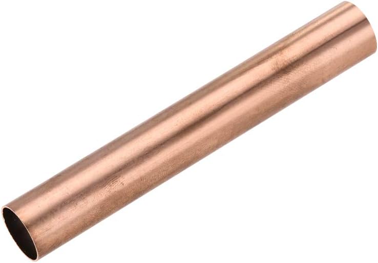 Sourcing Map Copper Round Tube 15mm OD 0.5mm Wall 100mm Length