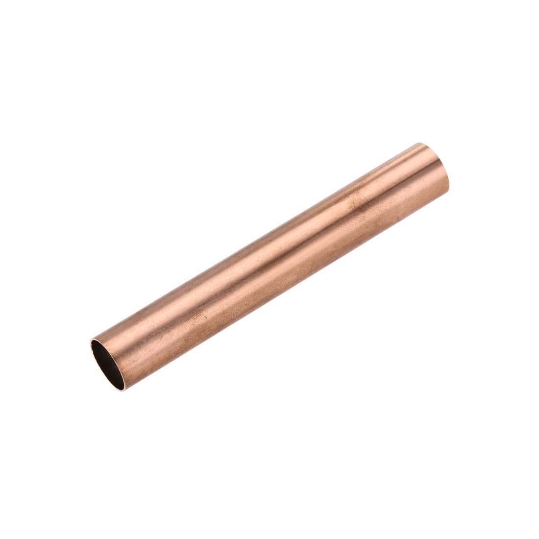 sourcing map Copper Round Tube, 15mm OD 0.5mm Wall Thickness 100mm Length Straight Pipe Tubing