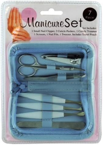 Manicure set with Zipper Pouch Case Pack 6