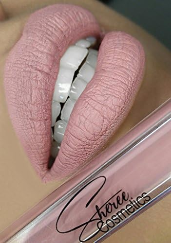 Liquid Matte Lipstick | Transfer Resistant Liquid Lipstick by Sheree Cosmetics, Cruelty, Smudge, and Paraben Free Makeup | Waterproof Matte Liquid Lipstick 6.6mL | Made in USA | Chic Nude Color