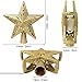OurWarm Christmas Tree Topper Lighted Star Tree Topper Gold Christmas Tree Star with Adjustable Rotating Magic Rainbow Projector Lights, 3D Hollow Star Tree Topper for Christmas Tree Decorations