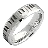 MJ Metals Jewelry 6mm Brushed White Tungsten