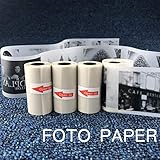 Durable,Semi-Transparent,Print Clearly,Roll Paper,Semi-Transparent Home Decorative and Tole Painting Supplies 57x30mm Semi-Transparent Thermal Printing Roll Paper for Paperang Photo Printer
