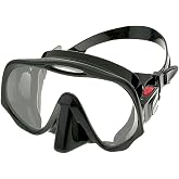 Atomic Aquatics Frameless Mask for Scuba Diving and Snorkeling, Black, Standard Fit