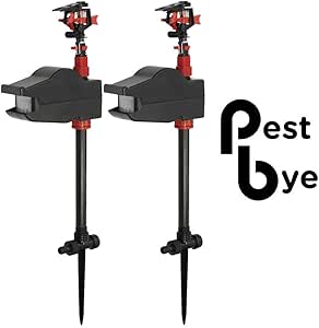 Pestbye Juego de 2 aspersores Gatos activados por Movimiento, Funciona