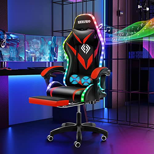 Led Lights Amazon Gaming Chair Cheap Geepro Massage Gaming Chair