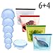 Silicone Food Storage Bag，Reusable Food Preservation Bag Airtight Seal Food Storage Container & Silicone Stretch Lids, Various Sizes Silicone Storage Covers Expandable Food Covers