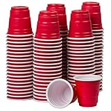 2oz Mini Red Solo Cups - 100 Count - Disposable Tiny Shot Glasses & Party Shooters - Great for Alcohol Tasting, Tailgates, Jager Bombs, Roulette, Wine, Beer, Liquor - Party Supplies