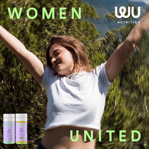 WU Nutrition PAZ Glicinato de Magnesio + Arándano | Bisglicinato Puro de Alta Absorción para Dormir, Relajación y Descanso | Suplemento para Mujer Sin Gluten | Magnesium | 120 Cápsulas (2 Meses)
