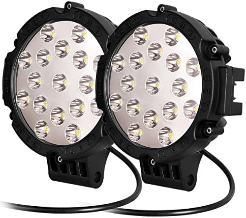 ATNEC LED Light Bar 2 X 51W Round Flood LED Work Light Driving Fog Light Off Road Lights IP67 Waterproof for Off-road, Truck, Car, ATV, SUV, Jeep, Boat