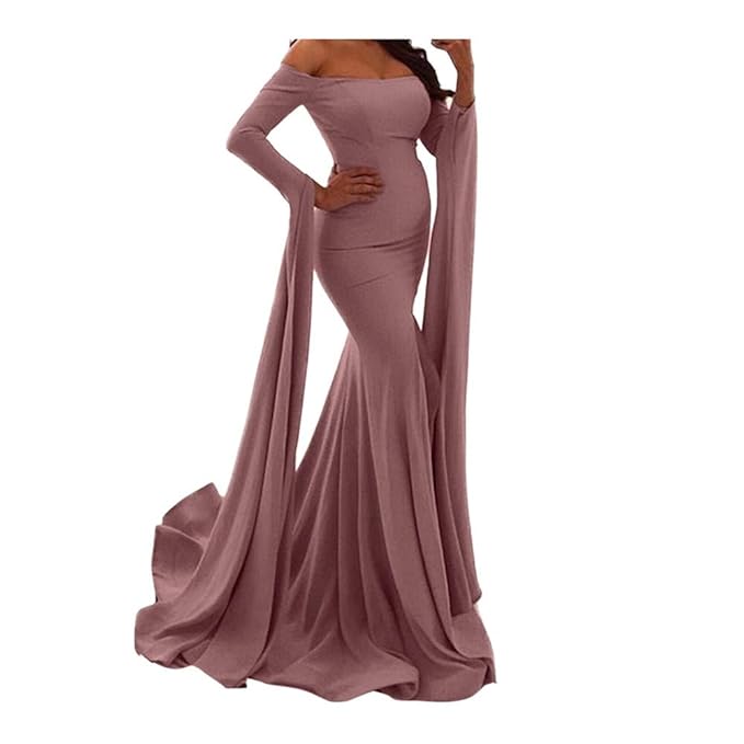Amazon Com Tanlang Womens Maxi Casual Dresses Slash Neck Chiffon