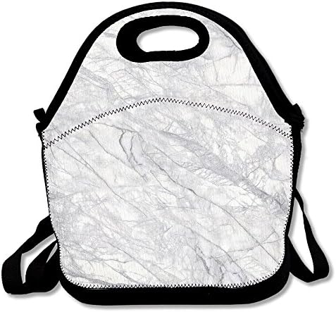Marvin Conrad Granite Surface With Bunch Of Fracture Lines And Branches Veins Artful Design Decorative 3 Piece Bedding Set With 2 Pillow Shams Light Grey White 2 Lunch Bag Tote For School Work Outdoor