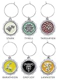 Game of Thrones House Sigil Wine Charms