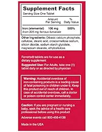 ferretts Hierro comprimidos 325 mg ferrosos fumarate (2 unidades, 120 Total)