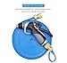 Vetroo 15m / 50ft Lay-Flat TPE Discharge Garden Water Hose Pipe (Copper Alloy) with Heavy Duty High Pressure Nozzle Sprayer (Blue)
