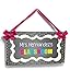 Teacher Classroom Door Sign Elegant Chalkboard Inspired Print