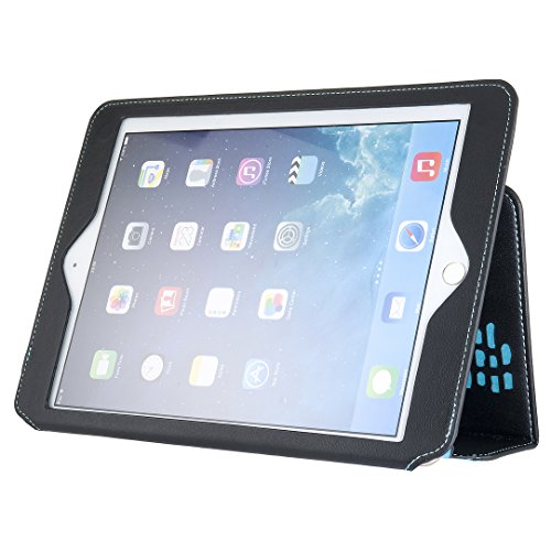 image for Ed Hicks The Rise iPad Air 1 & 2 Designer Leather Stand Case in Black 