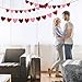 Felt Heart Garland Banner, NO DIY, 6 Pack Valentines day Banner Decor, Valentines Decorations, Anniversary Wedding Birthday Party Decorations, for Home Office Decor