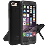 iPhone 7 Plus Battery Case, Bovon 4000mAh Ultra Slim Rechargeable Extended Charging Case Battery Pack Portable Backup Power Bank Case with Kickstand for Apple iPhone 7 / 6S / 6 Plus 5.5 inch (Black)